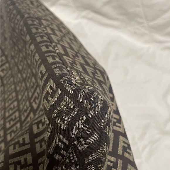 Fendi Monogram Canvas Handbag in Black and Brown - Picture 7 of 16